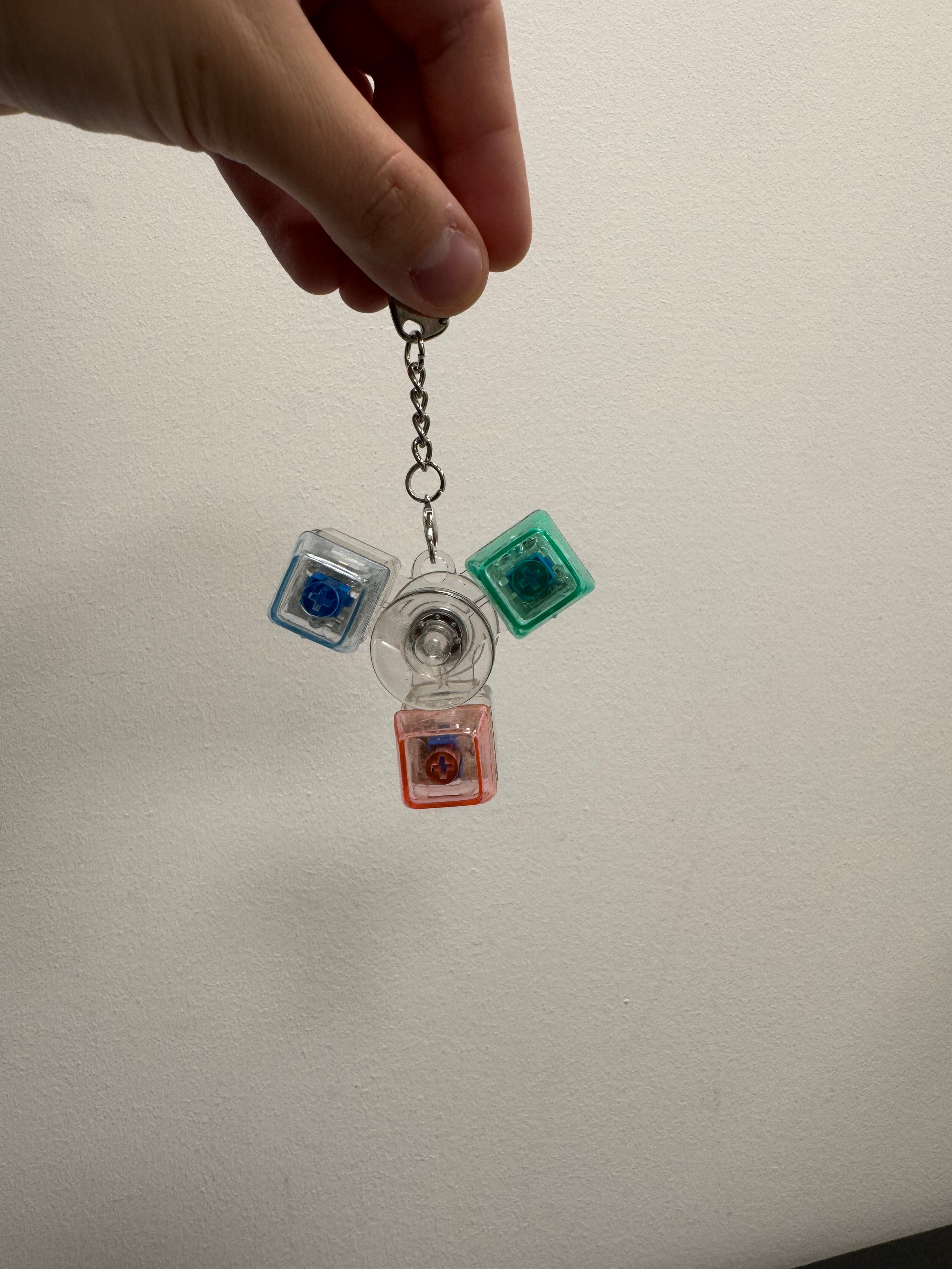 Light Up Clicker Spinner Keychain