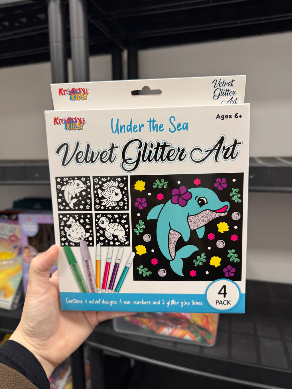 Velvet Glitter Art Under the Sea 4 Pack