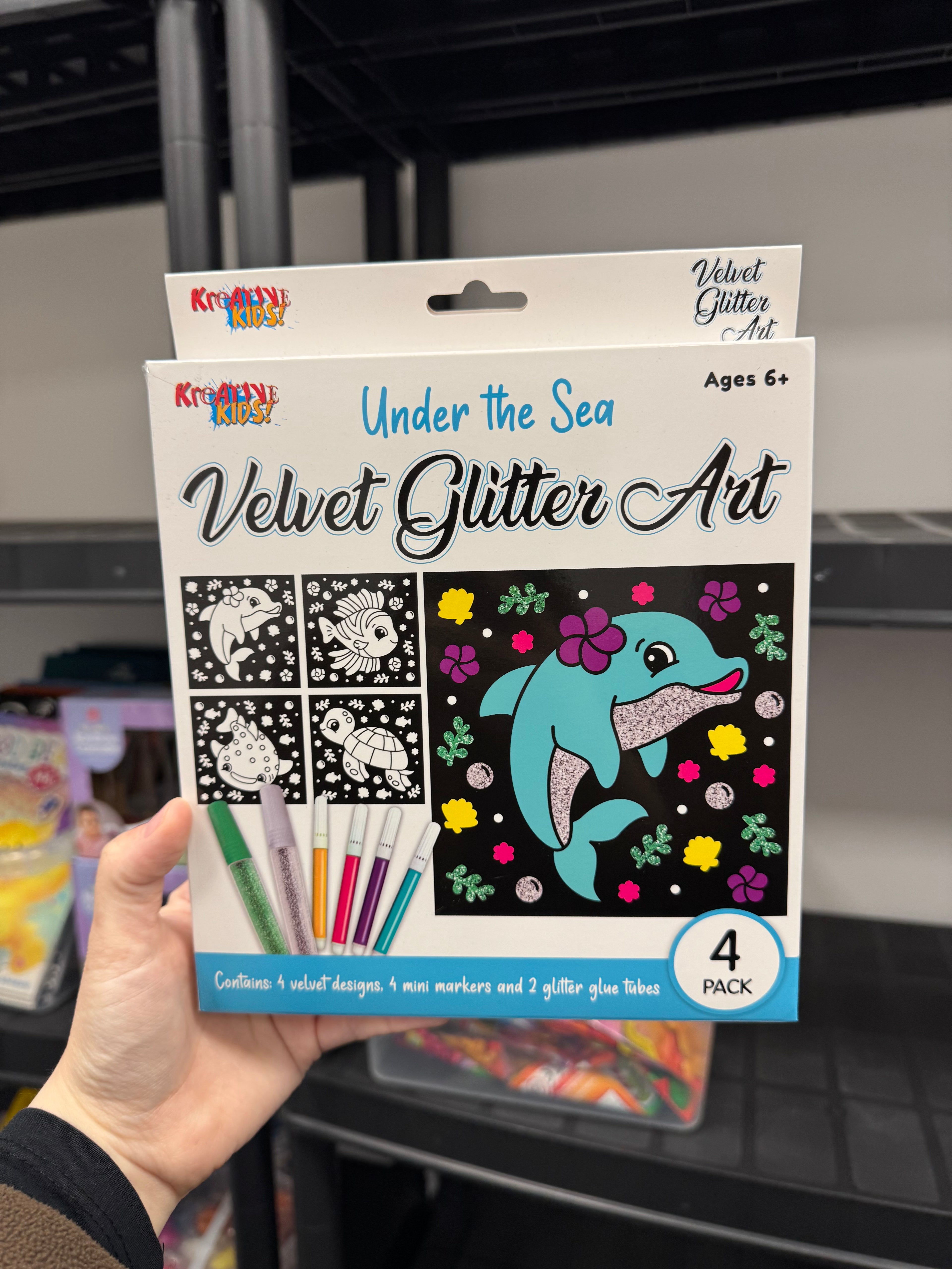 Velvet Glitter Art Under the Sea 4 Pack