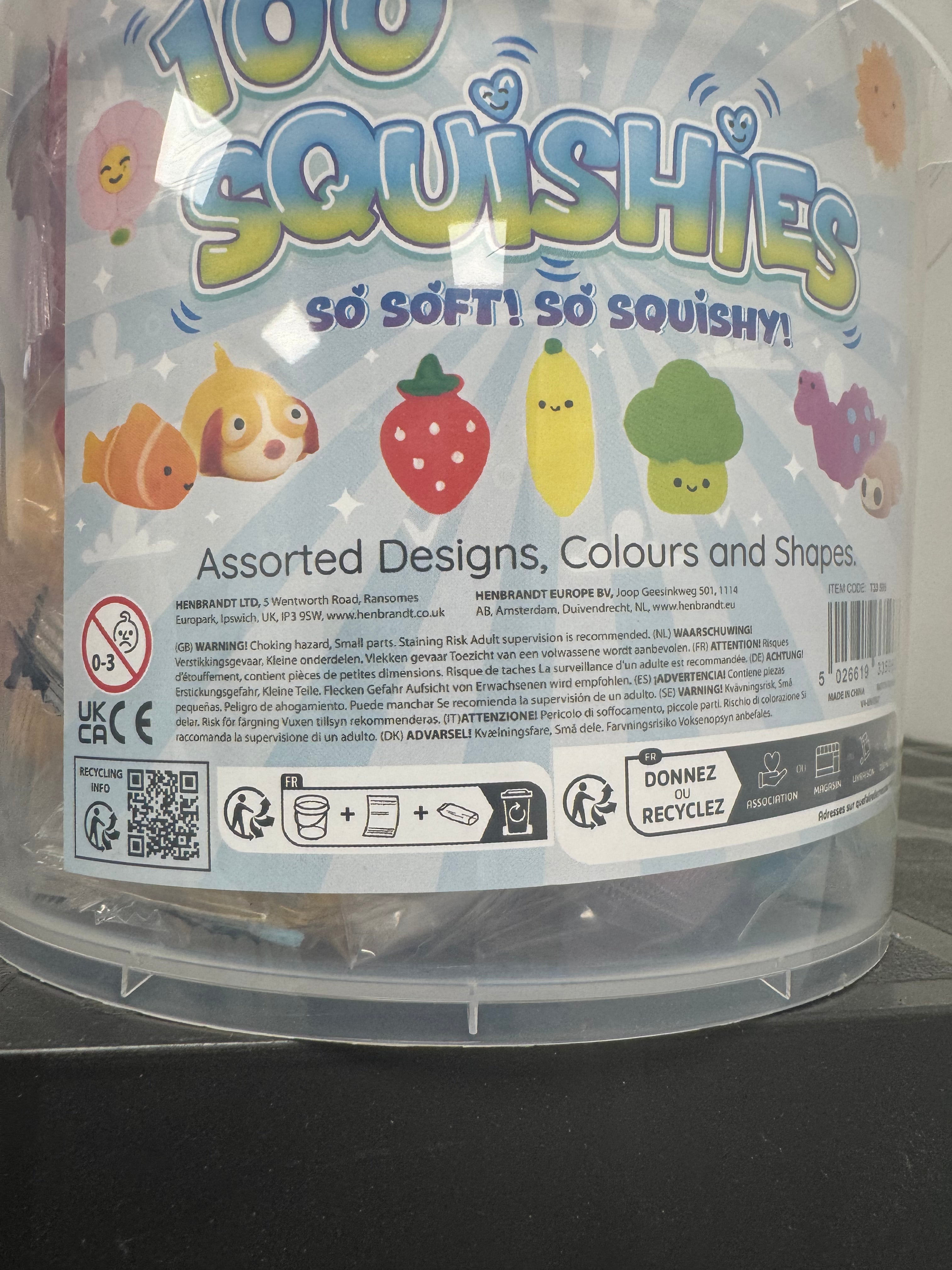 100 Squishies in a Bucket