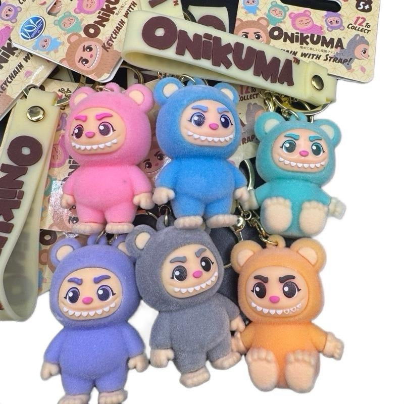 Onikuma 3D Accessory Keychain Figures 6 Assorted Colours