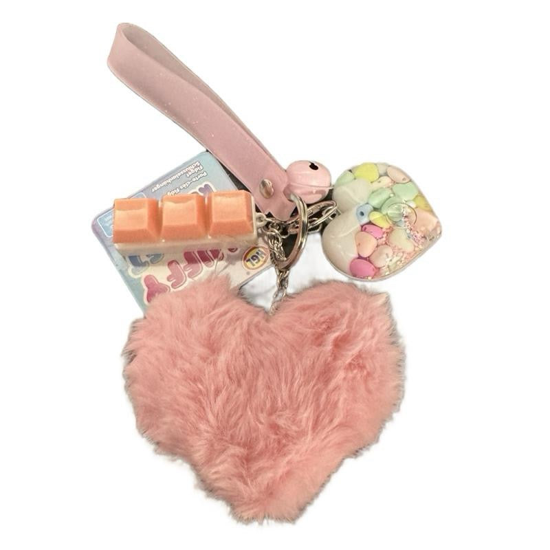 Fluffy Fidget Keychains 3 Assorted Colours