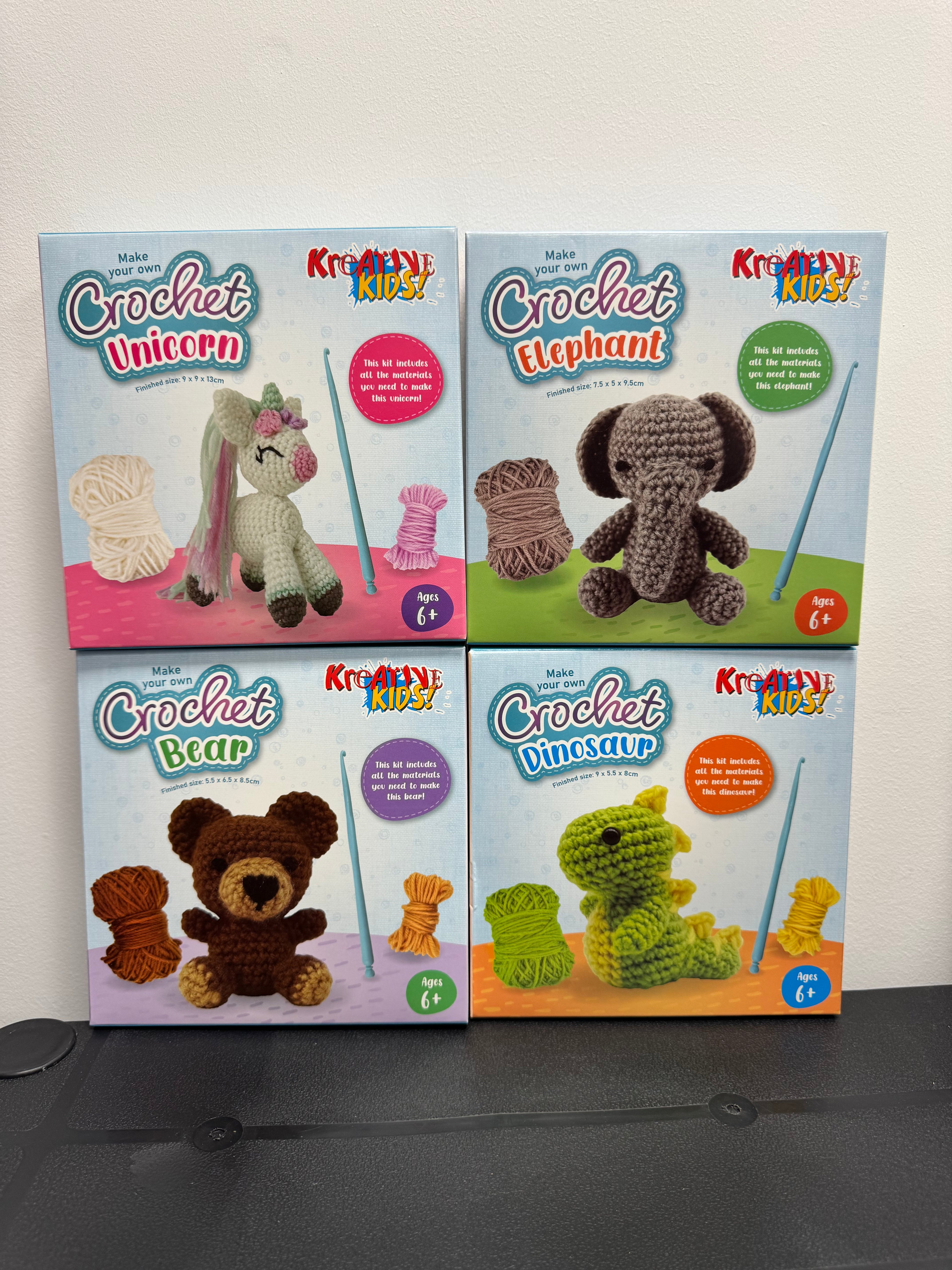 Kreative Kids Crochet Kit 4 Assorted Designs