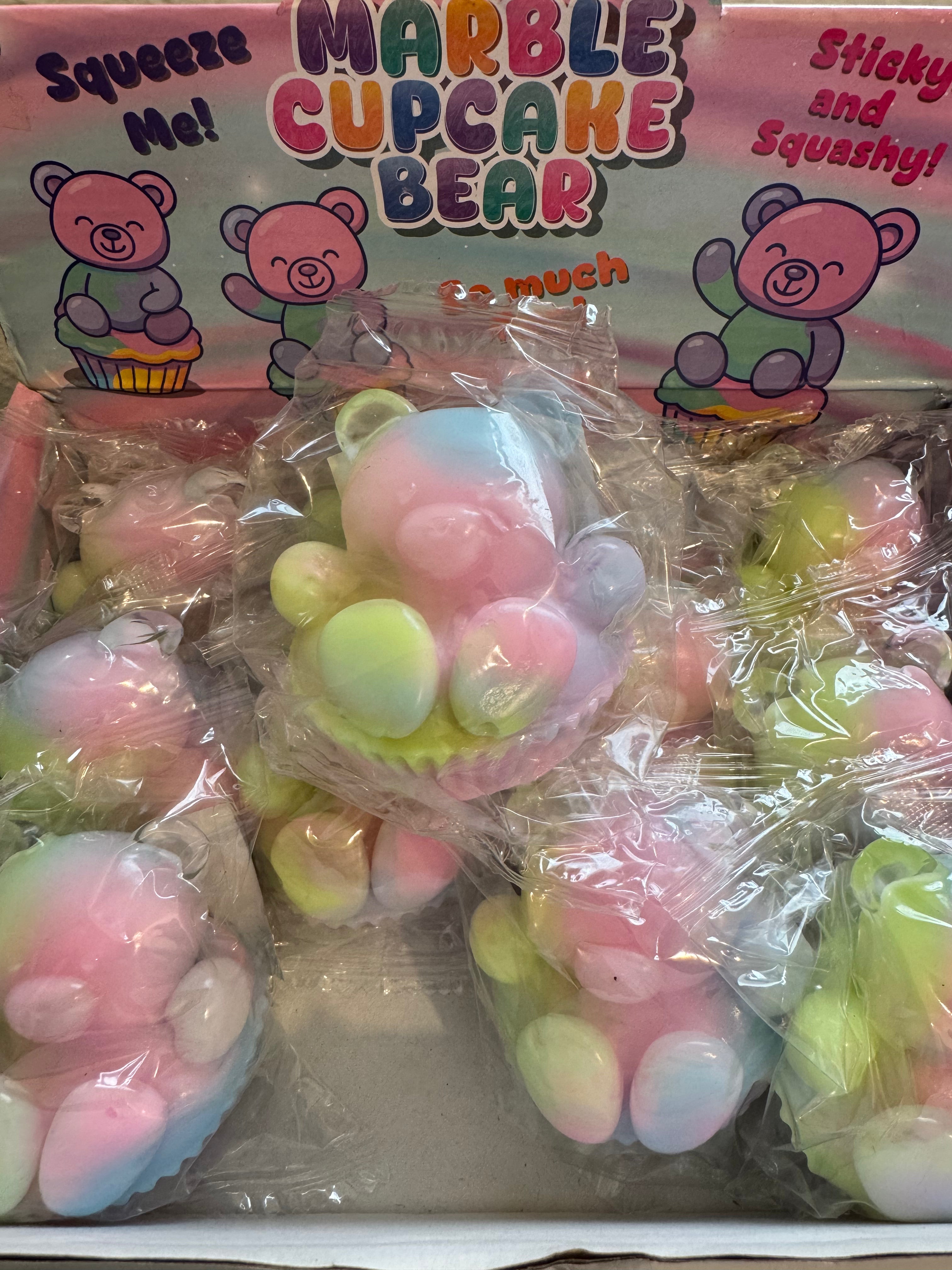 Marble Cupcake Bear Sticky and Squishy